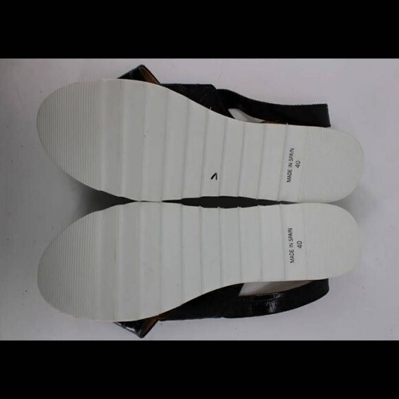 Jeffrey CampbellBlack Croc Wedge Espadrille Size 40/10. - Picture 2 of 11